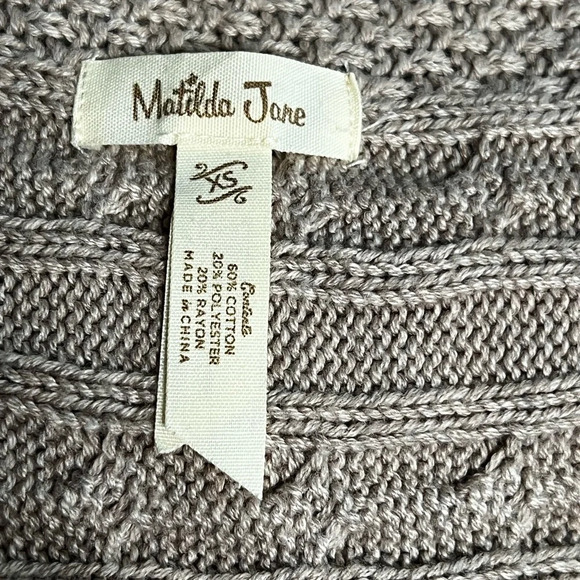 Matilda Jane Beige Cable-Knit Mind's Eye Vest - Picture 8 of 9
